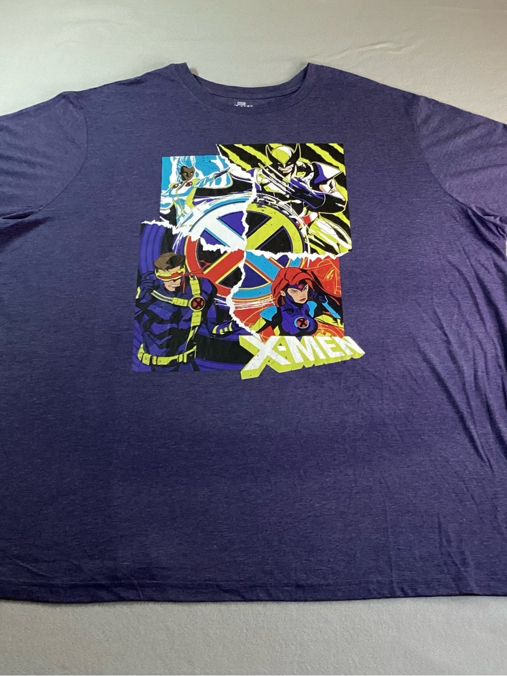 Marvel X-Men Character Graphic Tee Shirt Heather Blue Big & Tall Size 4XL